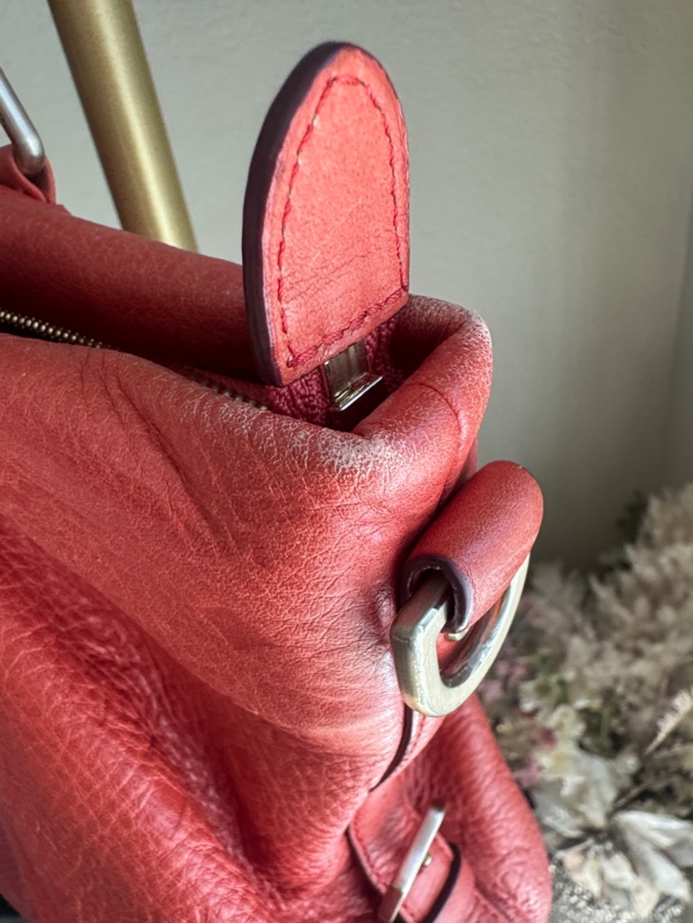 MCM orange Leather Shoulder Tote with Top Handles - Picture 13 of 14
